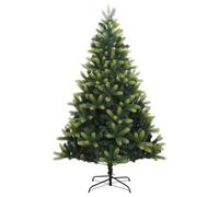 Albero di Natale artificiale con cerniere e supporto, 150 cm | Punte in PE realistiche, supporto in metallo stabile, montaggio pieghevole, riutilizzabile ogni anno, 150 cm
