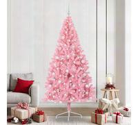 Albero di Natale artificiale con luci integrate Rosa 240 cm PVC
