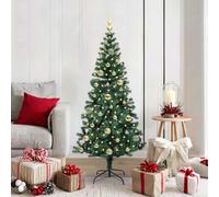 Albero di Natale artificiale con luci integrate Verde 150 cm