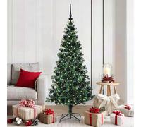 Albero di Natale artificiale con luci integrate Verde 180 cm