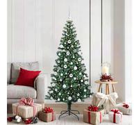Albero di Natale artificiale con luci integrate Verde 180 cm
