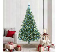 Albero di Natale artificiale con luci integrate Verde 210 cm