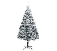 Albero di Natale Artificiale con Neve Fioccata Verde 210 cm PVC