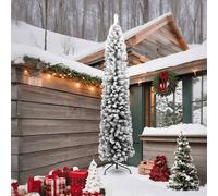 vidaXL Albero di Natale Artificiale con Neve Fioccata Verde 240 cm PVC
