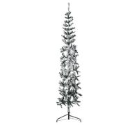 Albero di Natale artificiale con neve sottile, 240 cm | PVC,forma centrale,contro la parete,salvaspazio,riutilizzabile,decorazione natalizia,interno