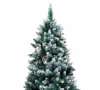 Albero di Natale Artificiale con Pigne e Neve Bianca 210 cm