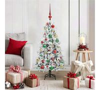 Albero di Natale Artificiale con Rami Pieghevoli Bianco 120 cm
