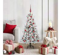 Albero di Natale Artificiale con Rami Pieghevoli Bianco 120 cm