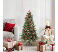 Albero di Natale Artificiale con Rami Pieghevoli Verde 120 cm
