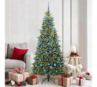 Albero di Natale Artificiale con Rami Pieghevoli Verde 180 cm