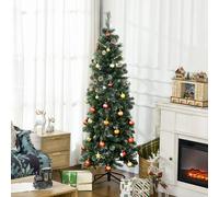 Albero di Natale Artificiale da 180cm con Pigne, 618 Rami e Base in Metallo, Verde