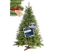 Albero di Natale artificiale di alta qualità, 180 cm, albero di Natale di alta qualità con 10 anni, realistico, rami estremamente densi, supporto in legno, albero di Natale artificiale