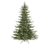 Albero di Natale artificiale di alta qualità, con sistema di montaggio rapido, realistico, con 150 luci a LED, 316 punte, con supporto in metallo per atmosfera festiva