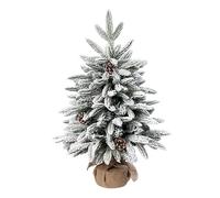 Albero di Natale artificiale floccato di neve da 45 cm Albero di Natale artificiale con cedro di neve e decorazioni di fiocchi di neve per decorazioni festive per l'home office