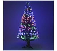ALBERO DI NATALE ARTIFICIALE IN FIBRA OTTICA CON PUNTA A LED ALTEZZA 120 CM