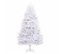 Albero di Natale Artificiale Incernierato con Base Bianco 240cm