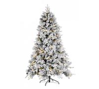 Albero di Natale Artificiale Innevato 210 cm 1936 Rami con 330 LED Verde