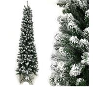 Albero di Natale artificiale innevato slim salvaspazio Maiella cm 180 210 Rotex
