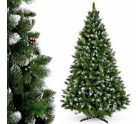 Albero di Natale Artificiale KADAX 180/220cm con Raureif e Coni, Abete