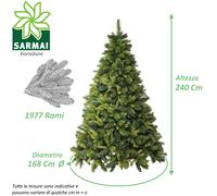 Albero di Natale ARTIFICIALE MARLON verde voluminoso super folto realistico BUD