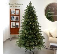 Albero di Natale artificiale Materiale PE e PVC con luci a LED Albero di Natale verde da 1,2 m a 1,8 m Decorazione natalizia di Capodanno per la famiglia