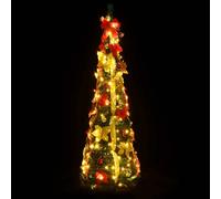 Albero di Natale Artificiale Pop-up con 150 LED Verde 180 cm