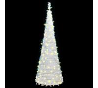 Albero di Natale Artificiale Pop-up con 50 LED Bianco 120 cm