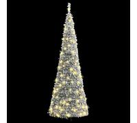 vidaXL Albero di Natale Artificiale Pop-up Neve Fioccata 100 LED 150cm