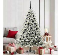 Albero di Natale Artificiale Pre-illuminato con Set di Palline