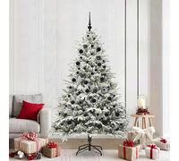 Albero di Natale Artificiale Pre-illuminato con Set di Palline