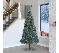 Albero di Natale artificiale pre-illuminato con set di palline