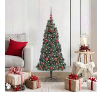 vidaXL Albero di Natale Artificiale Pre-illuminato con Set di Palline
