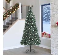 Albero di Natale artificiale pre-illuminato con set di palline