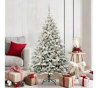 Albero di Natale Artificiale Pre-illuminato con Set di Palline