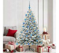Albero di Natale Artificiale Pre-illuminato con Set di Palline