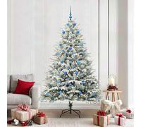 Albero di Natale Artificiale Pre-illuminato con Set di Palline