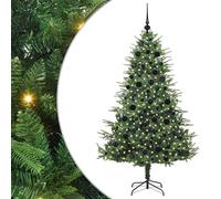 Albero di Natale artificiale pre-illuminato con set di palline, LED USB | Design cono, luci LED bianco caldo, alimentazione USB, PVC e metallo, stile minimalista, uso occasionale interno ed esterno