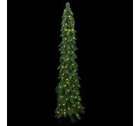 Albero di Natale Artificiale Preilluminato con 130 LED 210 cm
