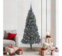 Albero di Natale artificiale preilluminato con set di palline