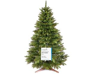 Albero di Natale Artificiale Premium 250cm - Realistico, Rami Fitti, con Base in Legno e Borsa per Riporre - Albero di Natale di Pure Living