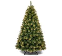 Albero di Natale Artificiale Realistico Folto 210 cm 757 Rami Verde Punte Oro