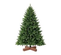 Albero di Natale artificiale Relaxdays, 180 cm, aghi in PVC, supporto in legno, borsa, albero verde realistico