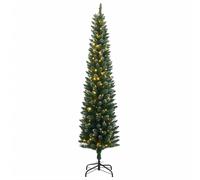 vidaXL Albero di Natale artificiale sottile 150 cm con 150 LED aspetto reale