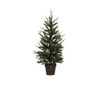Albero di Natale Artificiale Verde 2 Tonalità in un vaso rame H 100 cm - Feeric Christmas