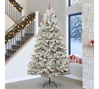 Albero di Natale artificiale verde bianco 300 cm PVC metallo striscia LED bianco caldo per interni ed esterni decorazione festiva