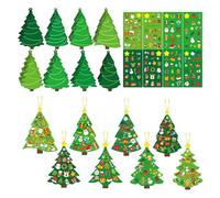 Albero Di Natale Bambini - Decorazioni Con Adesivi Interattivi E Ornamenti | Albero di Natale per la Prima Infanzia - Per Casa Parete Aula Appartamento Interno Bambini Da 3 Anni In Su