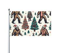 Albero Di Natale Big Foot Bandiere Da Giardino Resistente Alle Intemperie Bandiera Da Cortile Con 2 Occhielli Garden Flag Decorazione Per Patio Interni Esterni 90X152Cm