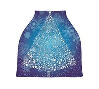 Albero Di Natale Blu Auto per Bambini Passeggino Tettoia Copri Seggiolino Copertura Infermieristica per L'Allattamento Al Seno All-In-1 Morbido Traspirante Elastica Tettuccio