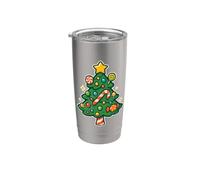 Albero di Natale Candy con stella Bicchiere termico in acciaio inox doppia parete