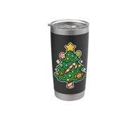 Albero di Natale Candy con stella Bicchiere termico in acciaio inox doppia parete
